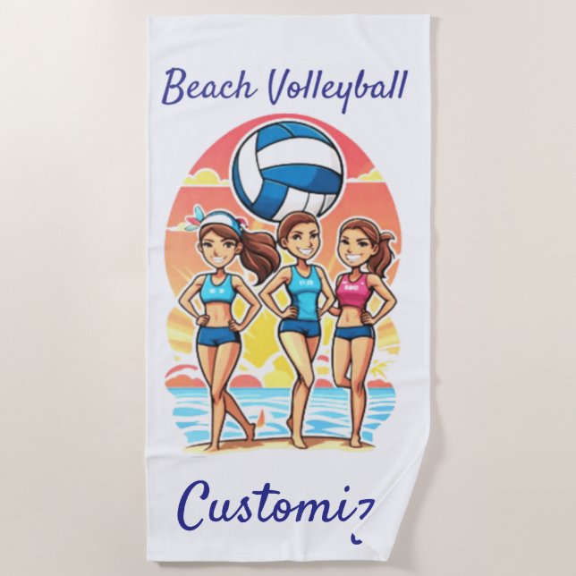 Beach Volleyball Girls Thunder_Cove Towel (Front)