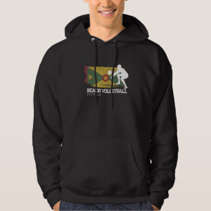 Beach Volleyball Grenada Flag Love Volleyball Play Hoodie