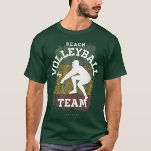 Beach Volleyball Guinea Flag Love Volleyball Playe T-Shirt