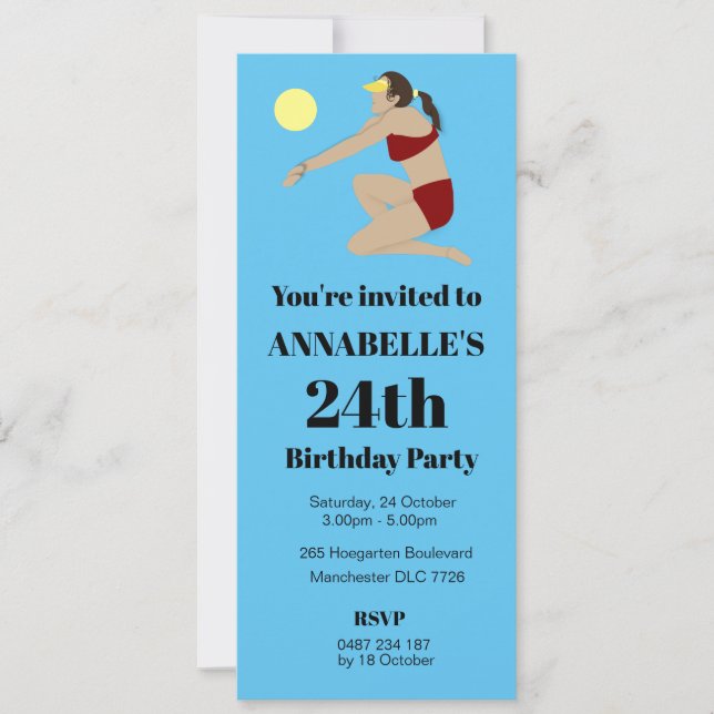 Beach Volleyball Invitation (Front)