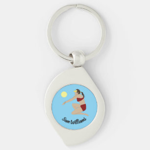Beach Volleyball Keychain