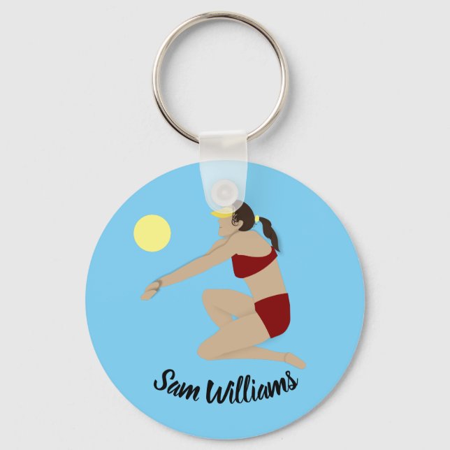 Beach Volleyball Keychain (Front)