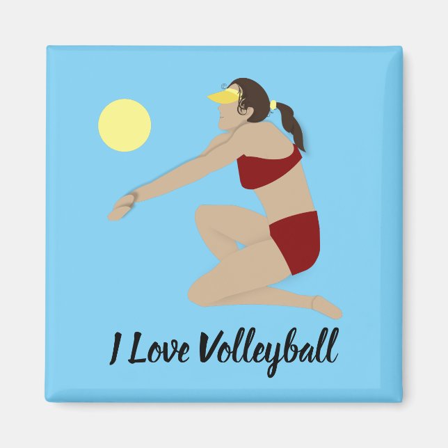 Beach Volleyball Magnet (Front)