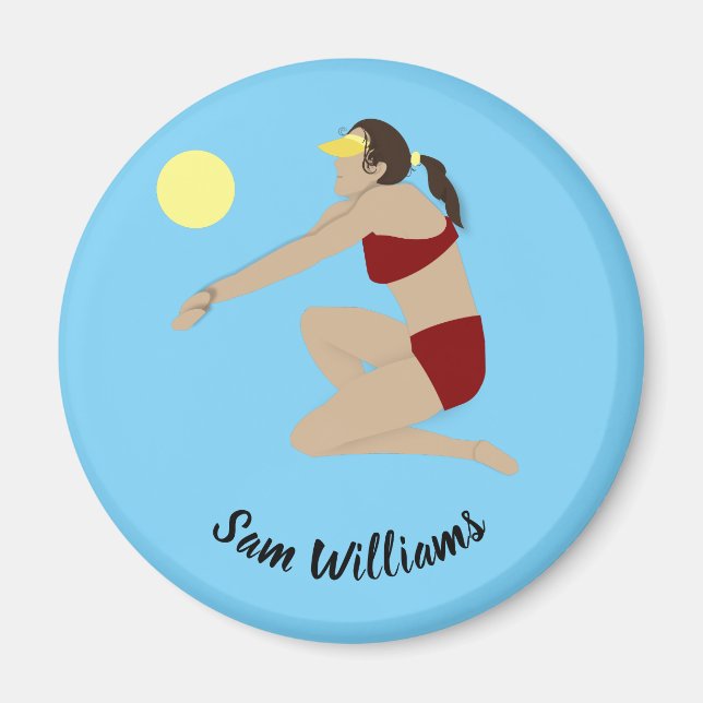 Beach Volleyball Magnet (Front)