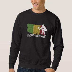 Beach Volleyball Mali Flag Love Volleyball Player Sweatshirt