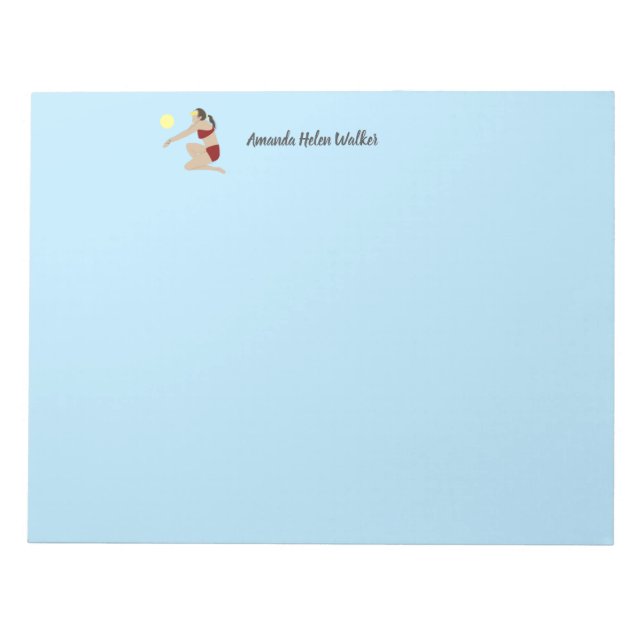 Beach Volleyball Notepad (Front)