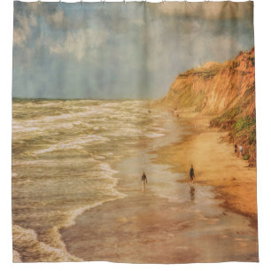 Beach walk by the ocean