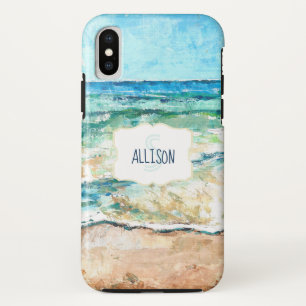 Beach Water Coastal Shoreline Monogram Case-Mate iPhone Case