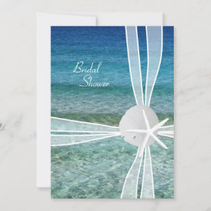 Beach Water Starfish Bridal Shower Invitation