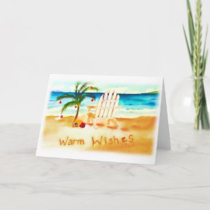 Beach Watercolor Christmas Card