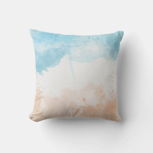 Beach Watercolor Throw Pillow