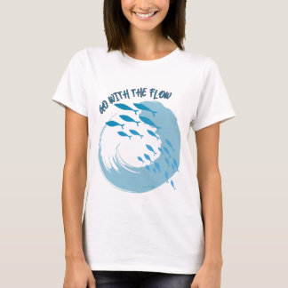 beach wave of water and fish, it flows like water T-Shirt