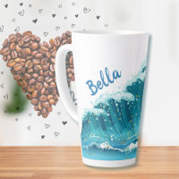 Beach Wave Peaceful Blue and Glitter Cute