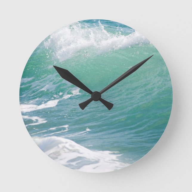 Beach Wave Round Clock (Front)