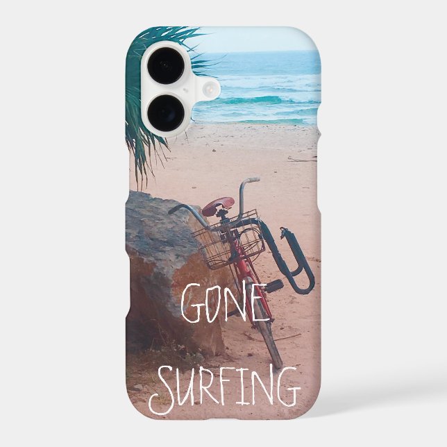 Beach Wave Surfing  and a Bicycle (Back)