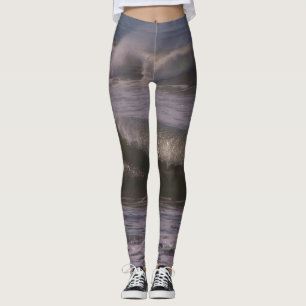 Beach Waves All Over Print Leggings