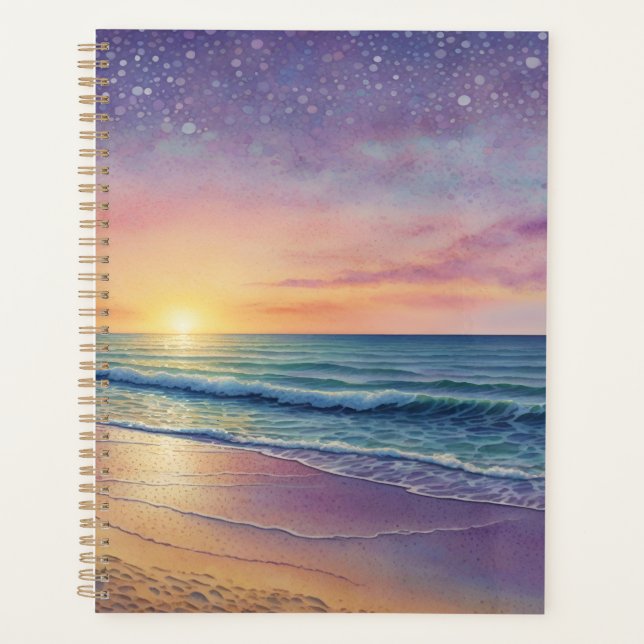 Beach Waves and Shore Art Planner (Front)