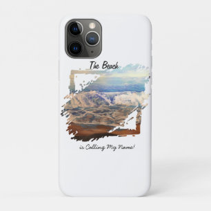 Beach Waves Blue Personalize iPhone 11 Pro Case