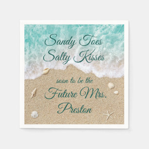 Beach Waves Bridal Shower Napkin