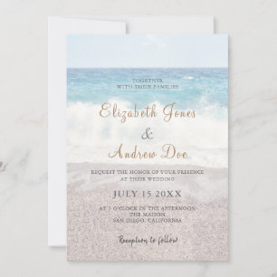 Beach Waves Faire-part de mariage / Mariage plage