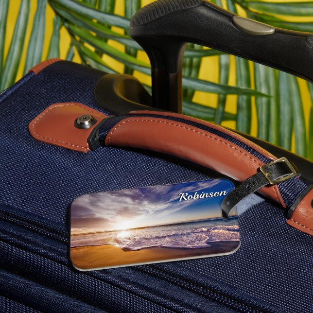 Beach Waves Personalized Luggage Tag (Front Insitu 3)