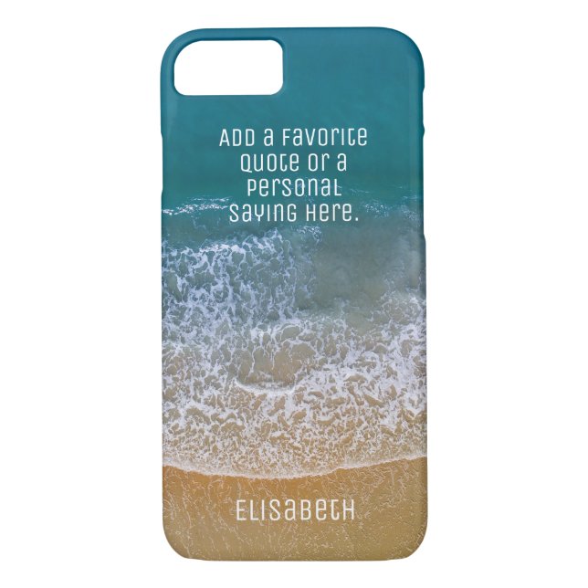 Beach Waves Sand Shore Personalize Case-Mate iPhone Case (Back)
