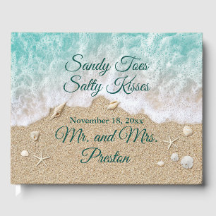 Beach Waves Sandy Toes Guest Book