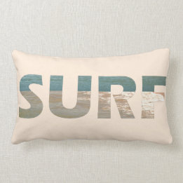 Beach Waves Surf Throw Pillow