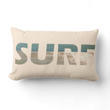 Beach Waves Surf Throw Pillow