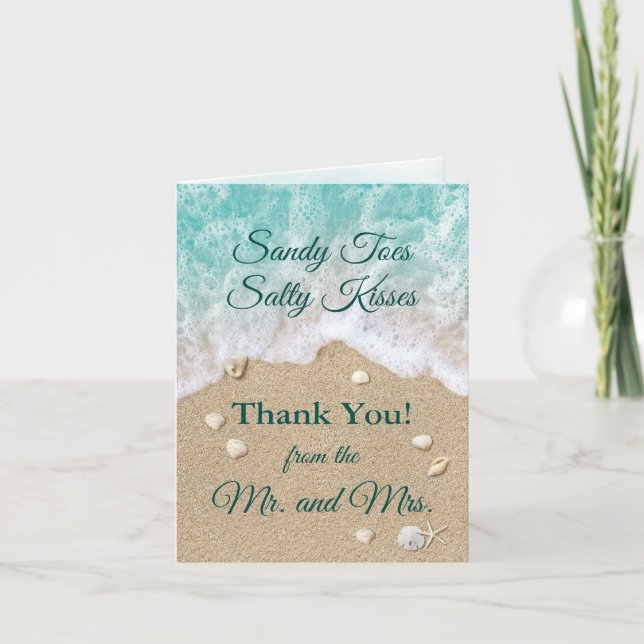 Beach Waves Thank You Card (Front)