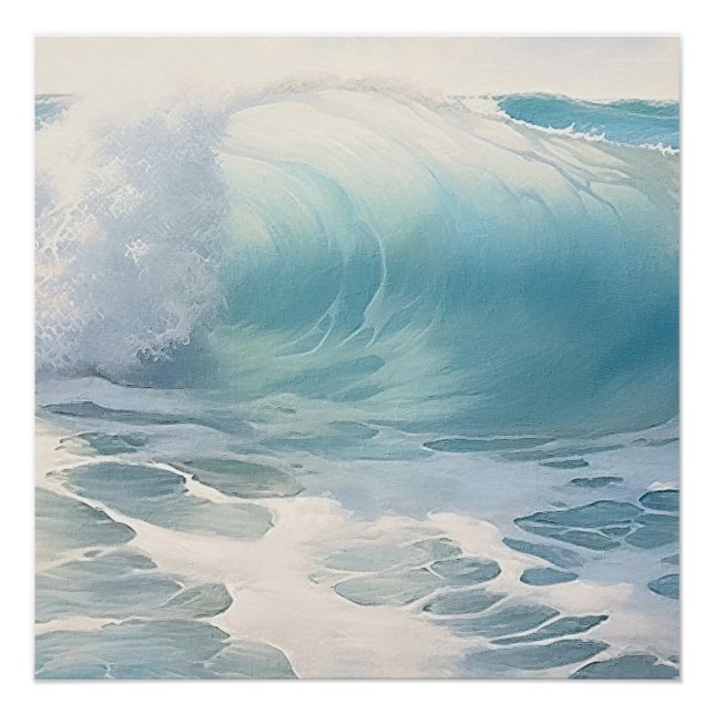 Beach  Waves theme Painting  Poster (Front)