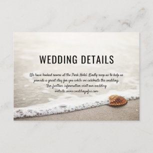 Beach Waves Wedding Details Invitation