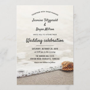 Beach Waves Wedding Invitation