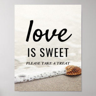 Beach Waves Wedding Love Is Sweet Sign