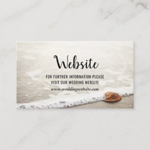 Beach Waves Wedding Website Enclosure Card