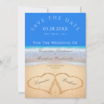 Beach Wedding 2 Hearts in the Sand wedding