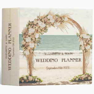 Beach Wedding Arbor Roses Binder