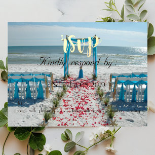 Beach Wedding Arbor  RSVP Invitation