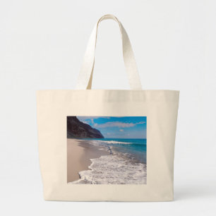 Beach Wedding Backdrop Ocean Shoreline Photo Large Tote Bag
