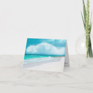 Beach Wedding BLANK Thank You Card