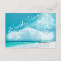 Beach Wedding Bridal Shower Invitation