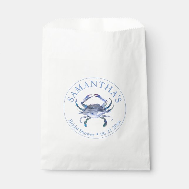 Beach Wedding Bridal Shower Personalized Favour Bag (Front)