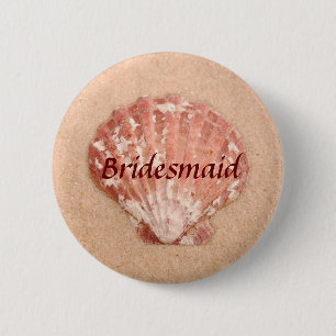 Beach Wedding Bridesmaid Button