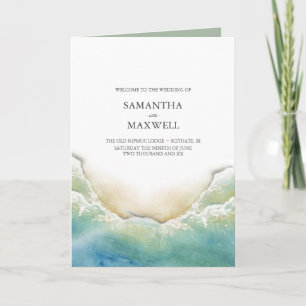 Beach Wedding Ceremony Pamphlet Template
