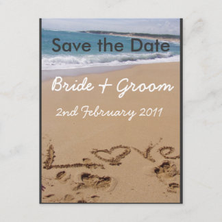 Beach Wedding - Change color to suit your theme! Save The Date