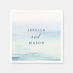 Beach Wedding Cocktail Napkin