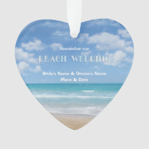 Beach Wedding (customizable) Ornament