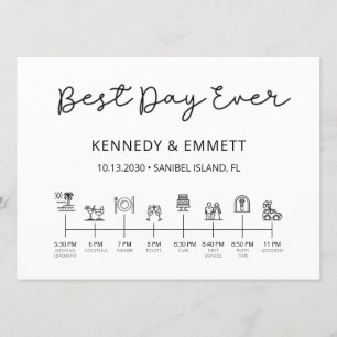 Beach Wedding Day Timeline Program