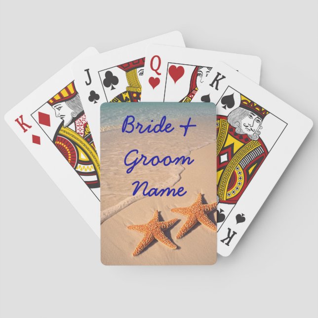 Beach Wedding deck of Playing Cards Favours (Back)