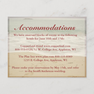 Beach Wedding Enclosure Cards - Rocky Beach